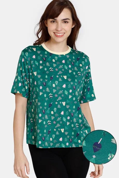 Candles & Carols Knit Poly Top