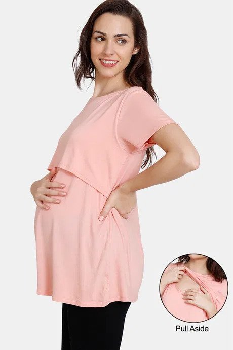 Maternity Lounge Knit Poly Loungewear Top