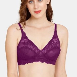 single-layered-non-wired-3-4th-coverage-lace-bra-raspberry-radiance